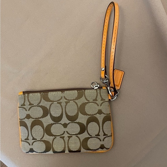 Corner Zip Wristlet In Signature Canvas With Stripe - Picture 2 of 4